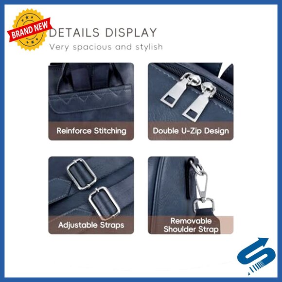 Large PU Leather Backpack Purse Anti-Theft Convertible Shoulder Bag Travel - Picture 3 of 7